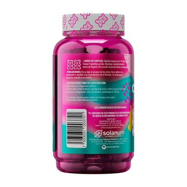 Gomitas Belabear Colageno+Biotina Fresa para Adultos