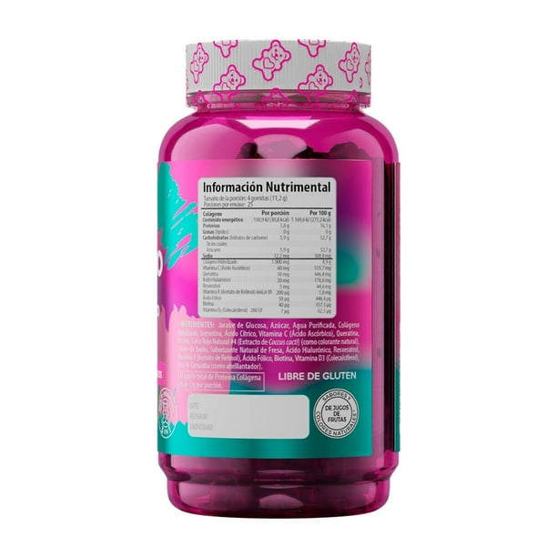 Gomitas Belabear Colageno+Biotina Fresa para Adultos