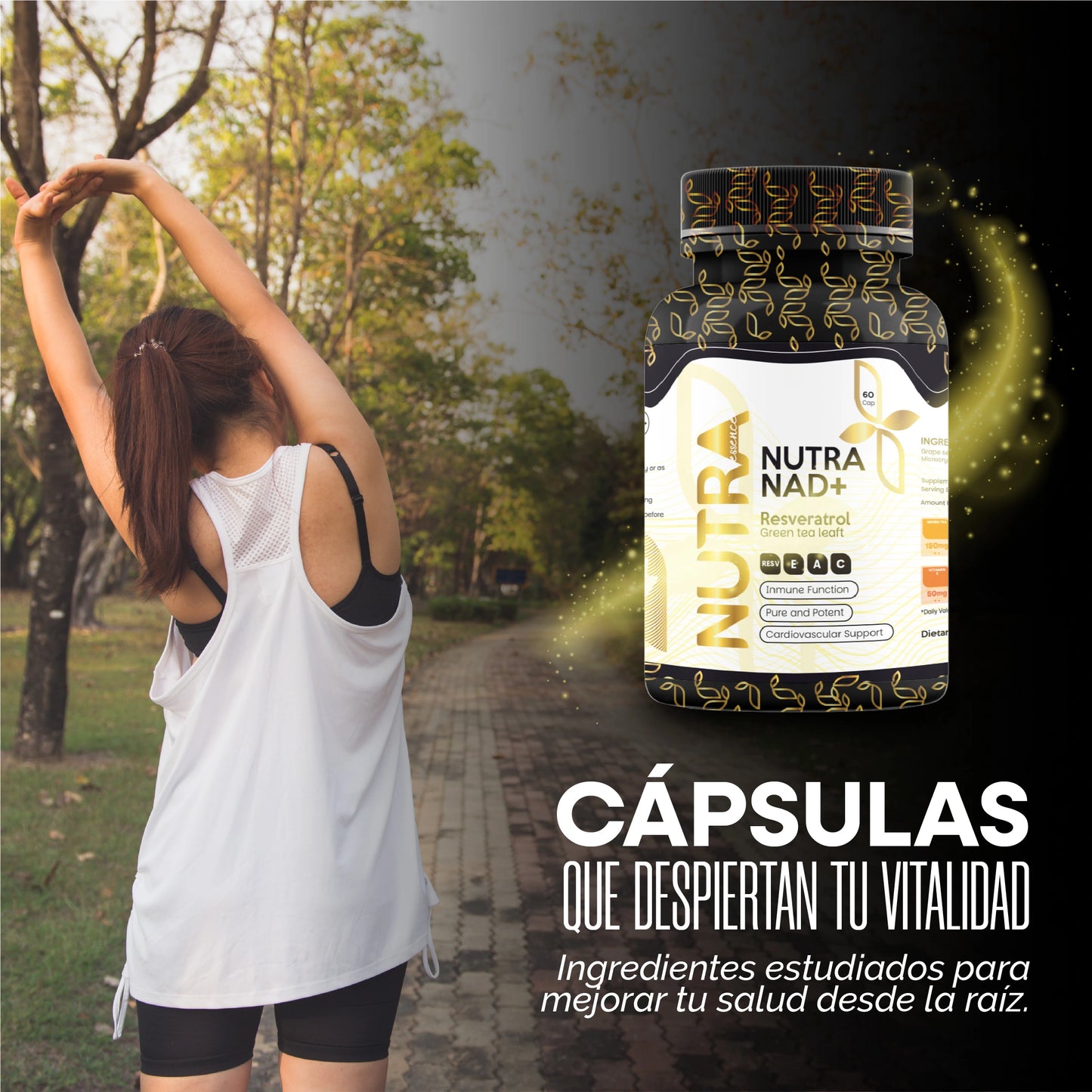 Resveratrol con NAD+ – Suplemento Premium para Anti-Edad y Vitalidad