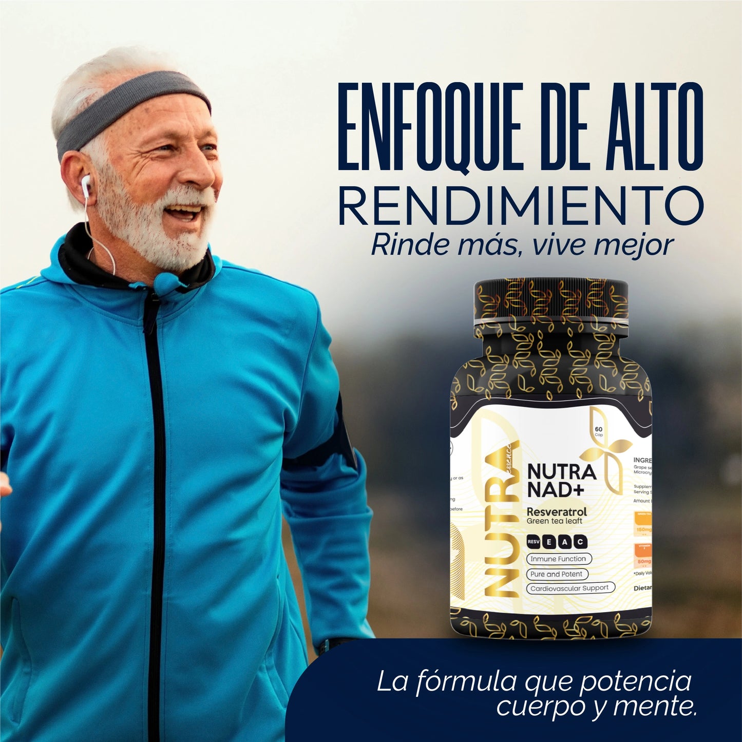 Resveratrol con NAD+ – Suplemento Premium para Anti-Edad y Vitalidad