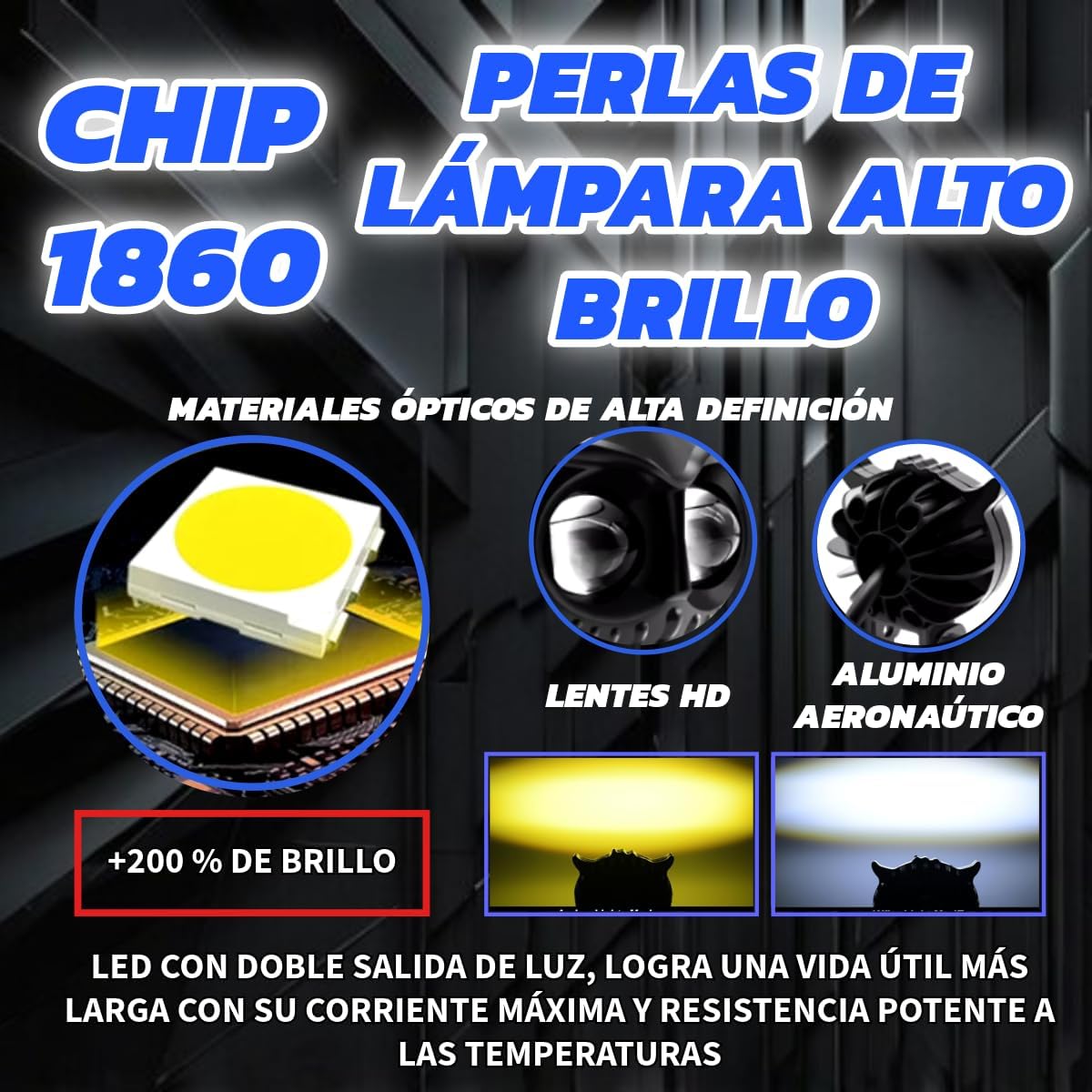 Luces antiniebla LED para motocicleta